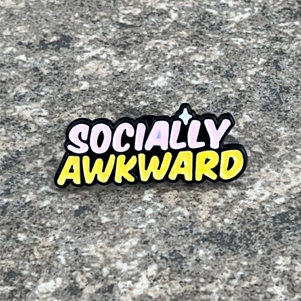 Socially awkward Funny brooch lapel‎ pin backpack pin